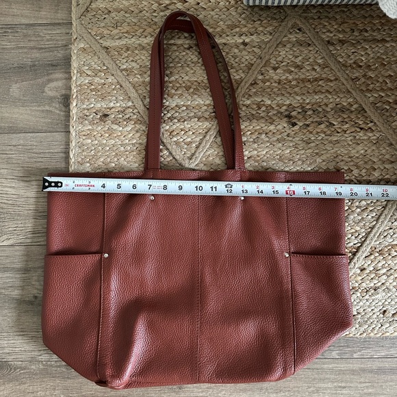 Genuine Leather Brown Tote - Picture 9 of 15